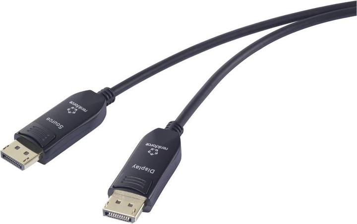 Produktbild Renkforce Glasfaser / DisplayPort Anschlusskabel DisplayPort Stecker, DisplayPor (30 m, DisplayPort)