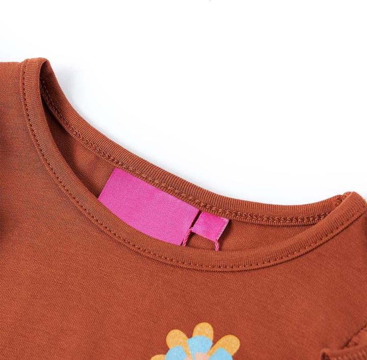 Immagine prodotto VidaXL Camicia da bambino a maniche lunghe Cognac 104,Materiale: 95 % cotone. 5 (104)