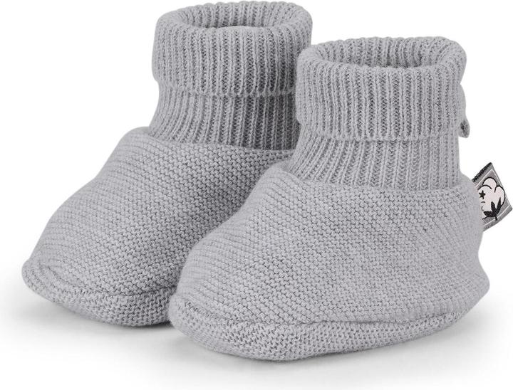 Sterntaler Baby-Socken Strick-Schuh Hellgrau Melange Gr. 14 (14)
