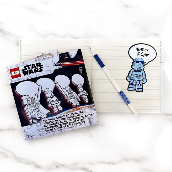 Produktbild LEGO Star Wars Darth Vader Haftnotizblockset zum Ausmalen (7 x 12 cm)
