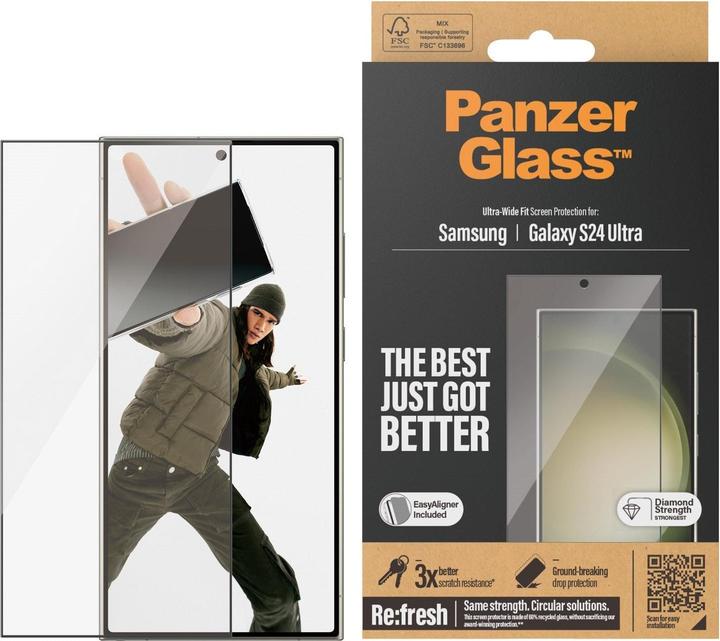 Productafbeelding PanzerGlass Ultrabrede pasvorm (1 Stuk, Samsung Galaxy S24 Ultra)