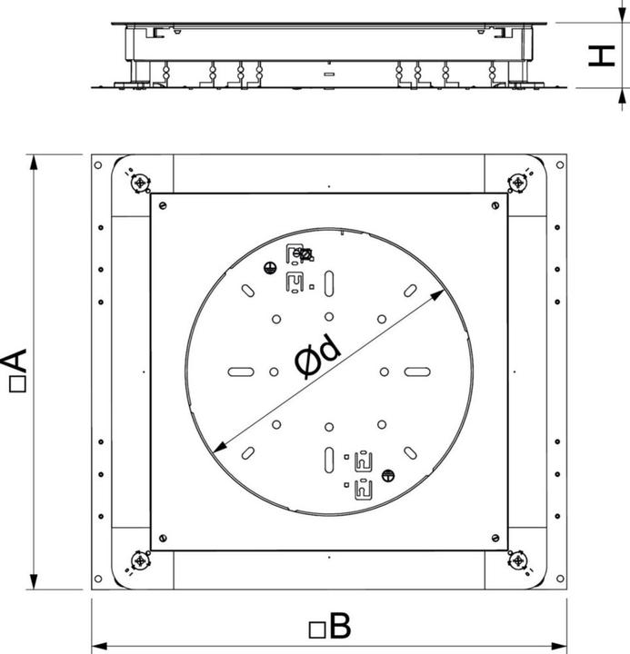 Immagine prodotto OBO Bettermann OBO UGD 350-3 R9 Scatola di giunzione a pavimento per GESR9 (Vari)