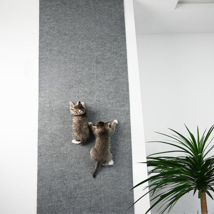 Produktbild Hermex Kratzmatte für Katzen Klettermatte Kratzschutz Kratzbrett Kratzwand (0.40 cm, Hellgrau)