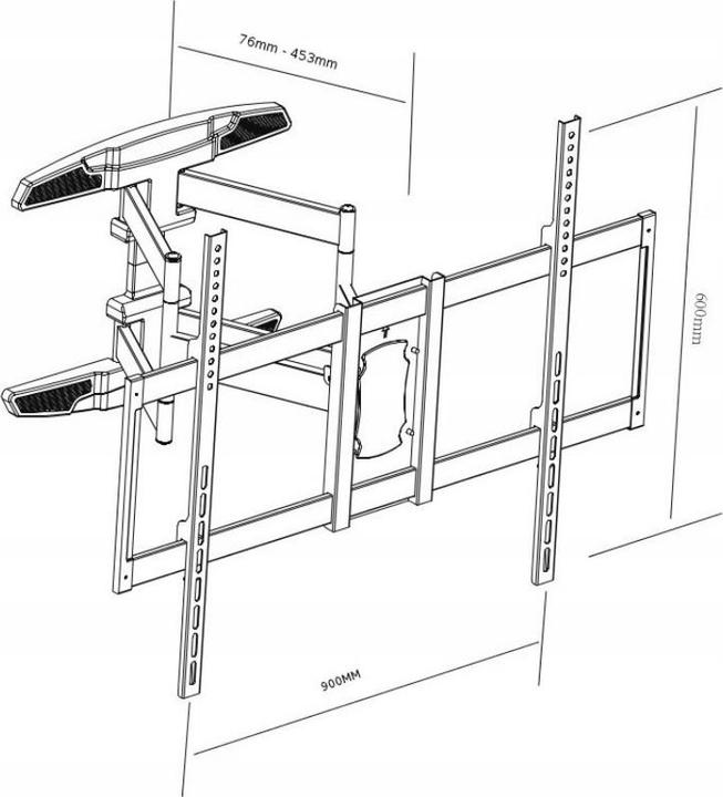 Produktbild Libox Wandhalterung für LCD-Fernseher DUBAJ LB-450 | 32"-70", 50kg | schwarz (Wand, 70", 50 kg)