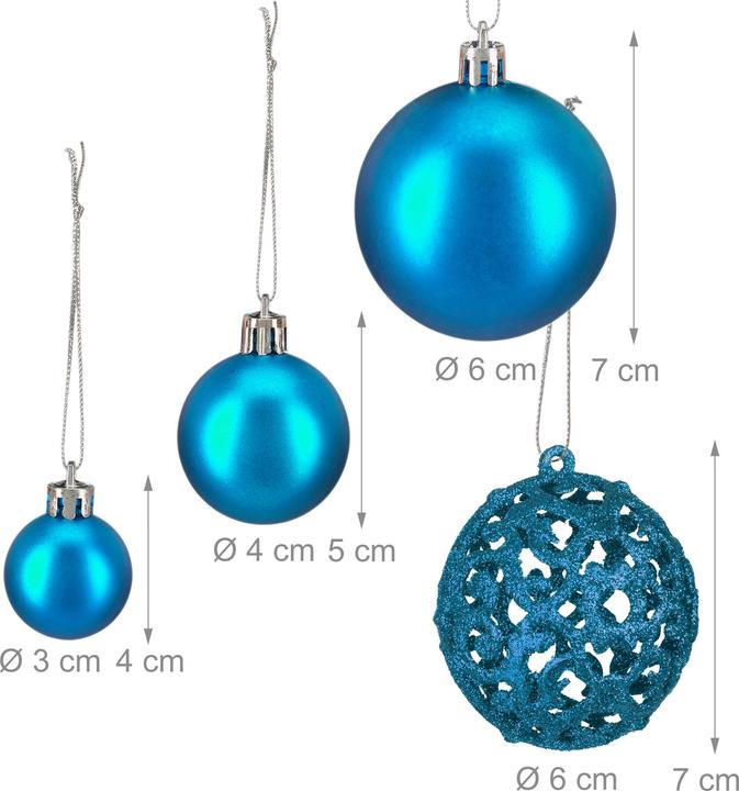 Actual product image Relaxdays christmas baubles (50 -part)