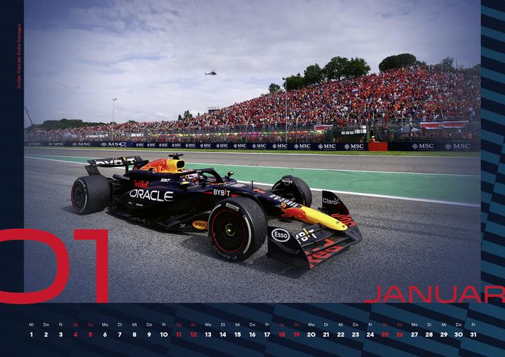 Actual product image Oracle Red Bull Racing 2025 - Fan Calendar (A3, German)
