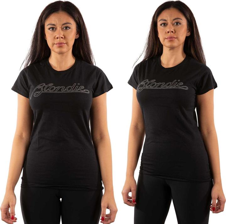 Blondie Logo (Black, Diamante) (Girlie) (L)