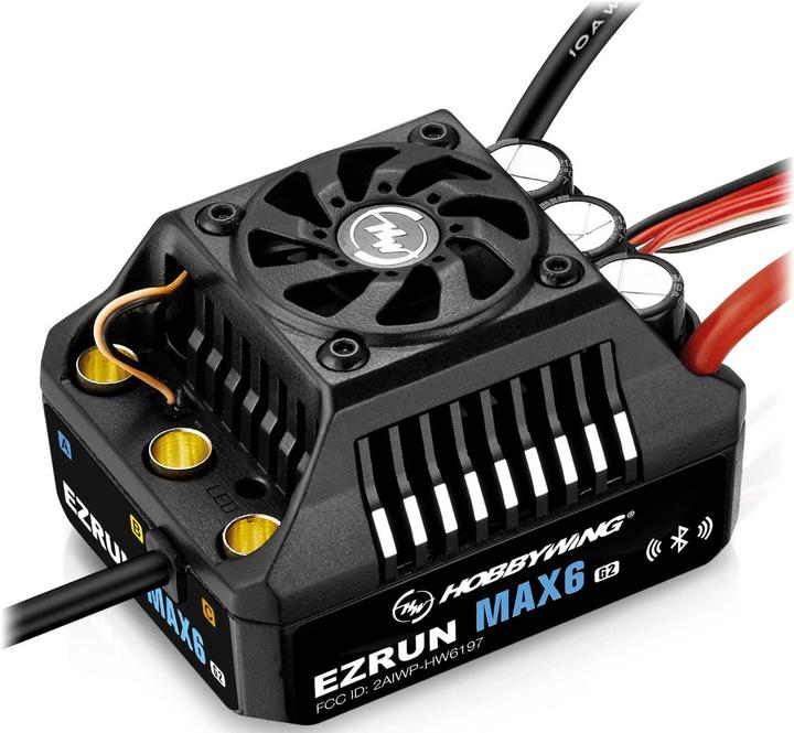 Hobbywing Régulateur Ezrun MAX6 G2 200 Amp, 3-8s LiPo, BEC 8A