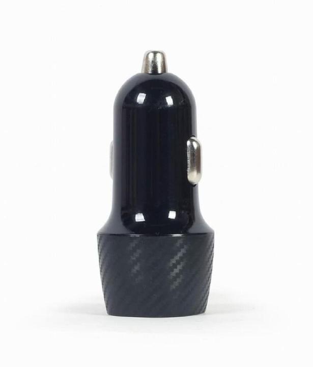 Actual product image Gembird 2-port USB car fast charger, Type-C PD, 18 W, black