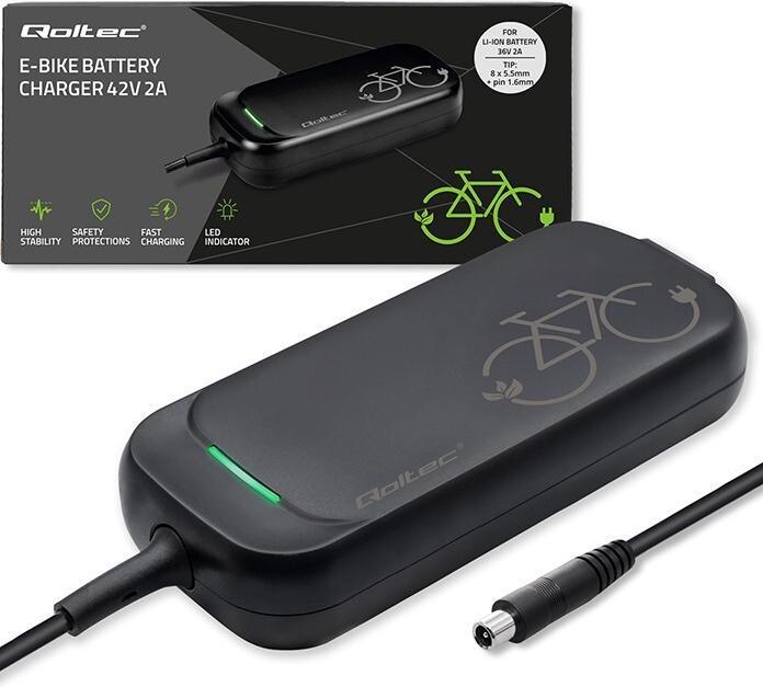 Qoltec Ladegerät für XIAOMI E-Bike 36V 42V 2A 8.0x8.0 (E-Bike Akku)