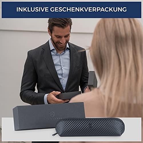 Produktbild Only-Bags.Store Echtleder Federmäppchen Leder Federmappe Etui für Stifte Mäppchen Schule Federtasche Uni