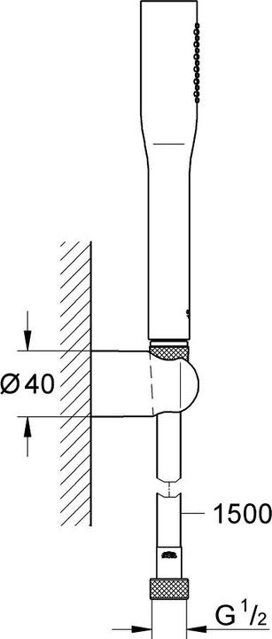 Produktbild Grohe Vitalio Get Stick Wandhalterset (1 Strahlarten)