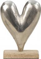 Produktbild IKO Metall-Herz auf Holzsockel h=17cm b=12cm