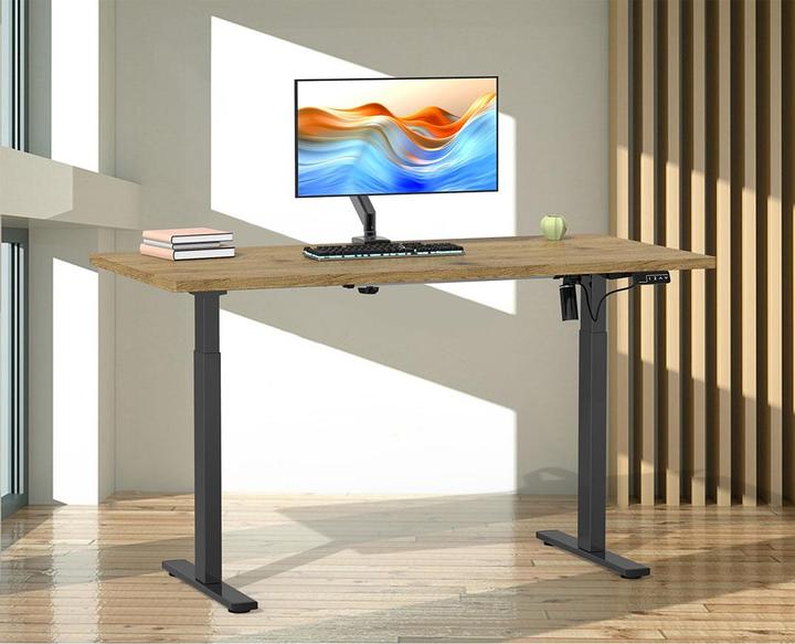 Produktbild VCM Schreibtisch verstellbar Lona 140x50 sw (140 x 50 x 120 cm)