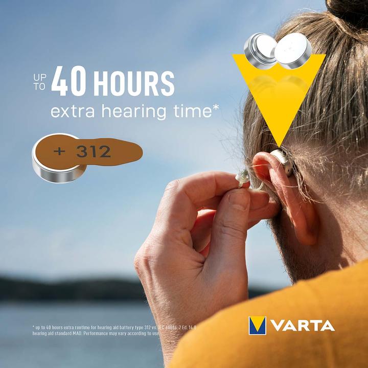 Actual product image Varta Hearing aid battery (8 pcs., A312, 180 mAh)