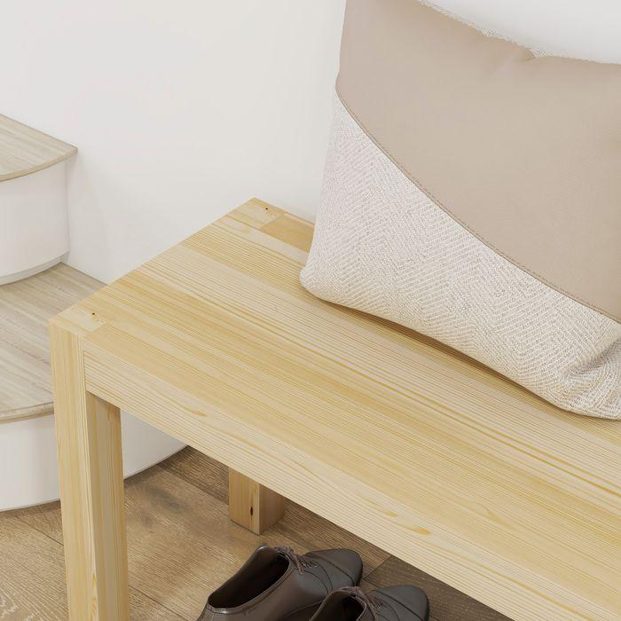 Produktbild Swisshandel24 Sitzbank 2-Sitzer, Landhausstil, Kiefernholz, Natur, 120x33x45cm (120 cm)