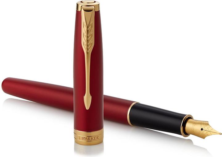 Actual product image Parker Pen Sonnet (Red, Gold, 1 x)