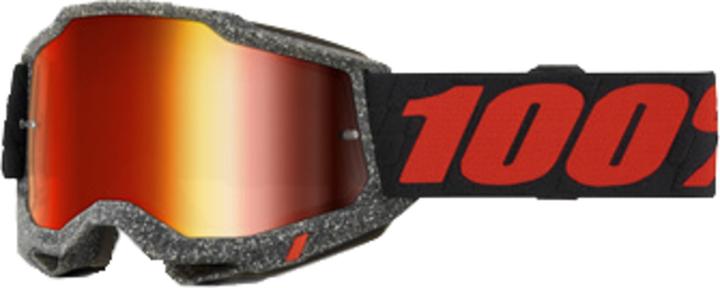 100% Accuri 2 Goggle (Grau, Injected Mirror Red Lens)