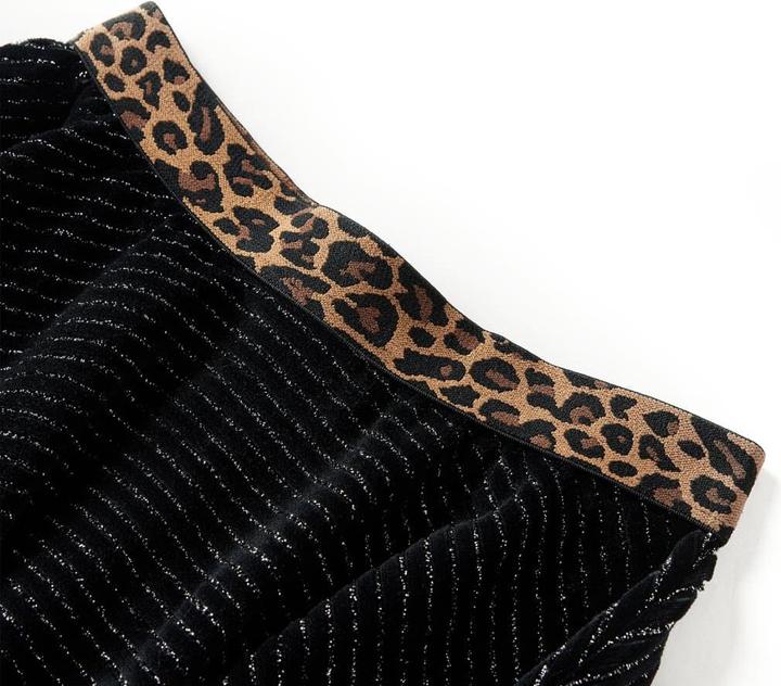 Image du produit VidaXL Jupe pour enfant avec taille en imprimé léopard Noir (116)