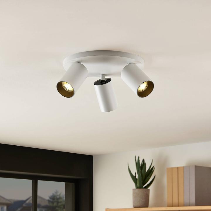 Image du produit Arcchio Brinja spot de plafond, rond, 3-fl., blanc (GU10)