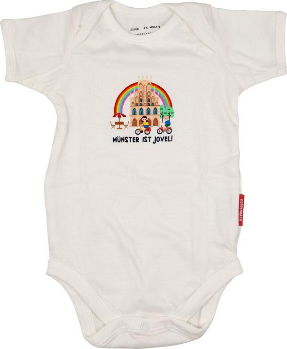 Actual product image Baby bodysuit: Münster is jovial! (62, 68)