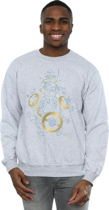 Actual product image Star Wars Mens The Last Jedi BB-8 Deconstructed Sweatshirt (L)