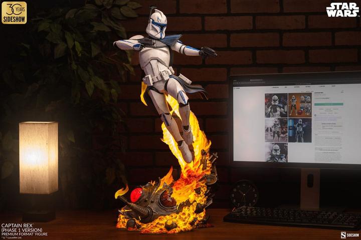 Actual product image Sideshow Star Wars Premium Format Figure Captain Rex (Phase 1 Version) Exclusive 68 cm