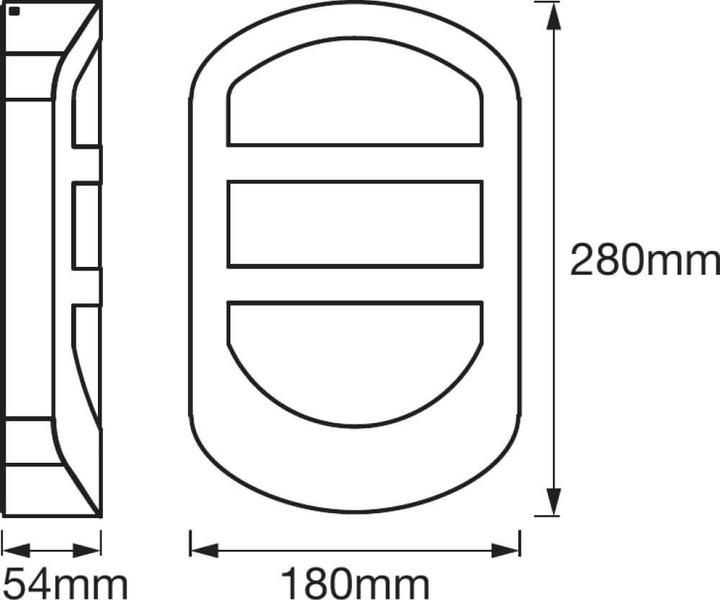 Productafbeelding Ledvance LED buitenwandlamp ENDURA STYLE PLATE WALL 12W ST (600 lm, IP44)