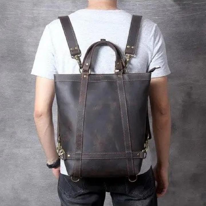 Immagine prodotto Only-Bags.Store Zaino in pelle fatto a mano, borsa in pelle Tote