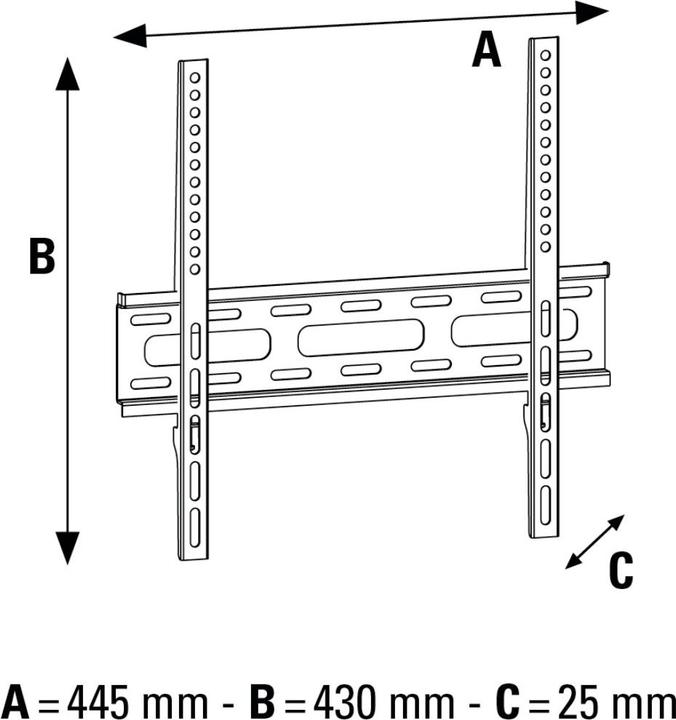 Actual product image Hama Fix (Wall, 56", 30 kg)