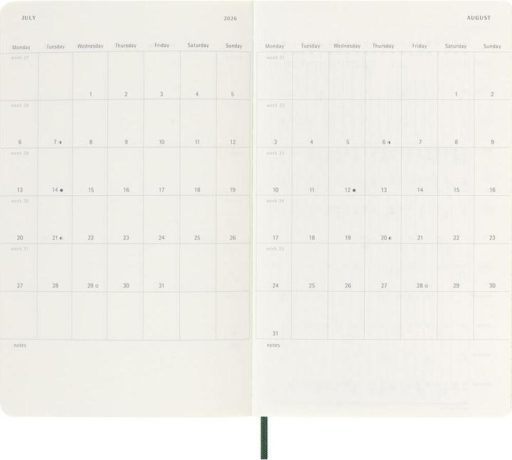 Produktbild Moleskine Wochen-Notizkalender (13 x 21 cm, Englisch)
