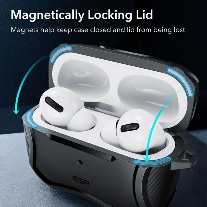 Immagine prodotto ESR Cyber Armor Halolock Magsafe Apple Airpods Pro 1 / 2 Nero (Borsa per cuffie)