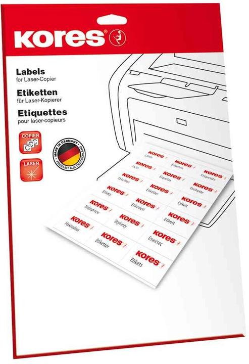 Actual product image Kores Film labels, 210 x 148 mm, transparent UV-resistant, weatherproof, abrasion-resistant