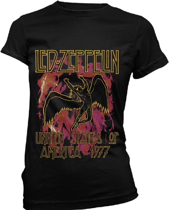 Actual product image Led Zeppelin Black Flames (Girlie) (S)