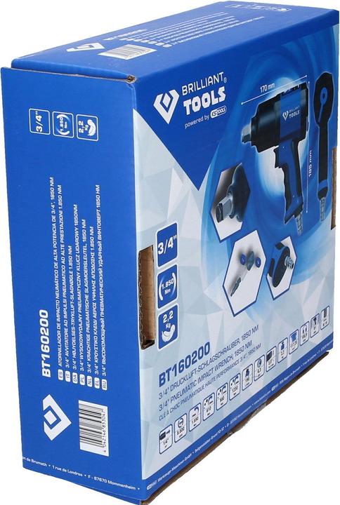 Image du produit Brilliant Tools BT160200 Clé à chocs pneumatique 3/4 (Air comprimé)