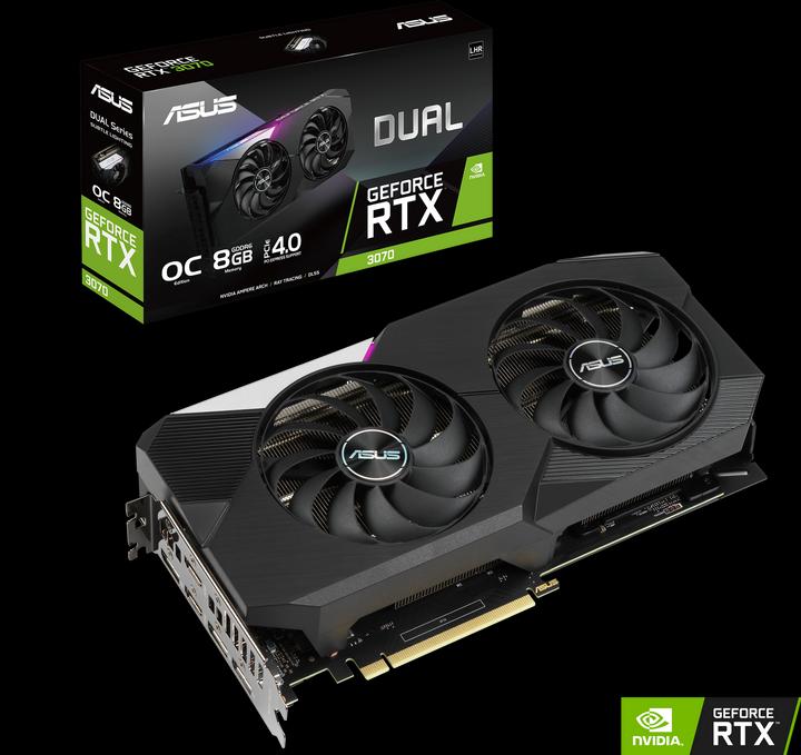 Actual product image ASUS GeForce DUAL RTX 3070 O8G V2 (8 GB)