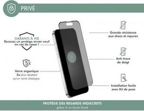 Actual product image Bigben Connected Organic film 2.5D Spy (1 Piece, Apple iPhone 15 Pro)