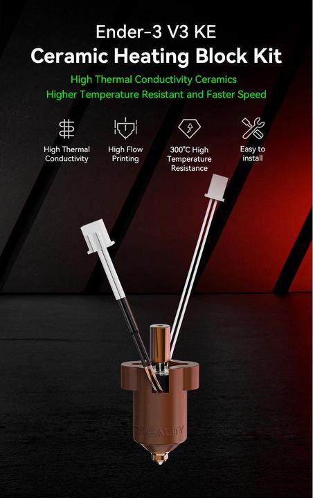 Produktbild Creality Heizelement Ender 3V3 KE Keramischer Heizblocksatz (Düse)