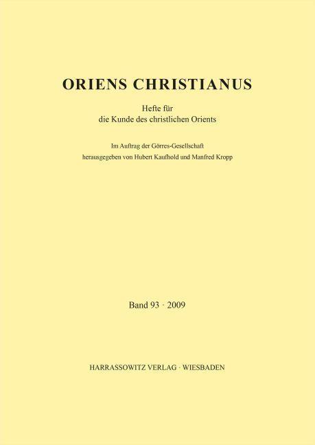 Actual product image Oriens Christianus 93 (2009) (Manfred Kropp, Hubert Kaufhold, 2010)