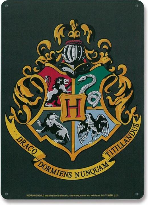 Actual product image Softridge Harry Potter panneau métal Hogwarts logo 15 x 21 cm (20 x 30 cm)