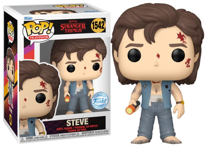 Actual product image Funko POP! Stranger Things Steve (Battle Damaged) Exclusive