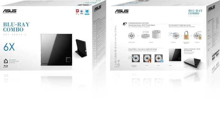Image du produit ASUS Sbc-06d2x-U (Lecteur Blu-ray, Graveur de CD, Lecteur de CD, Graveur de DVD, Lecteur DVD)