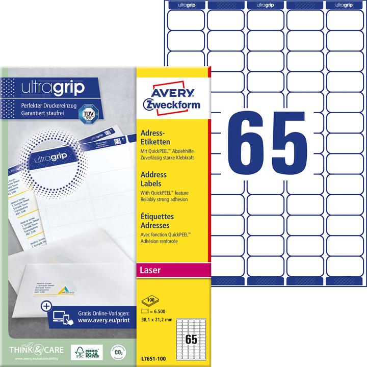 Image du produit Avery Étiquettes d'adresse