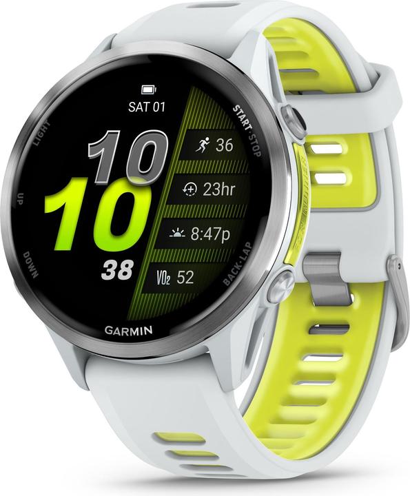 Actual product image Garmin Forerunner 970, 47mm, white/yellow (47 mm)