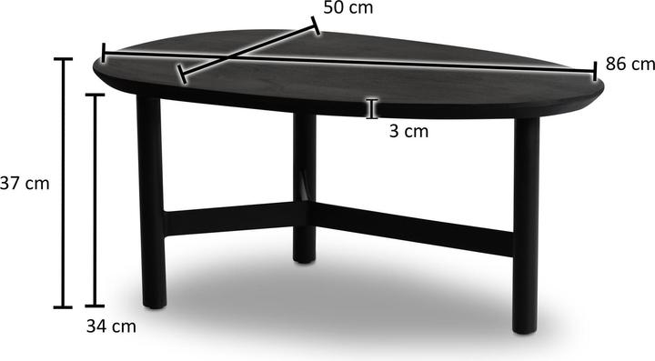 Produktbild Wohnling Maia (86 x 50 x 37 cm)