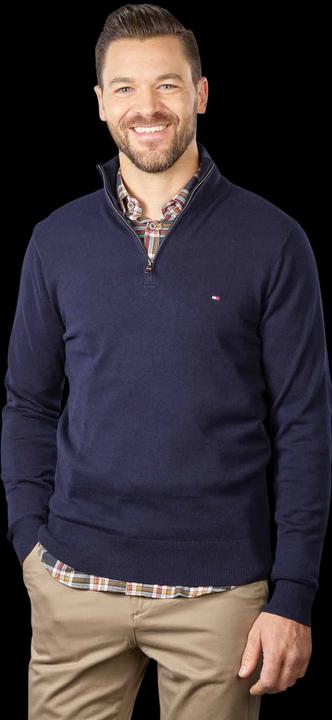 Immagine prodotto Tommy Hilfiger Pima CTN Chashmere Pullover Zip Mock Desert S (3XL)