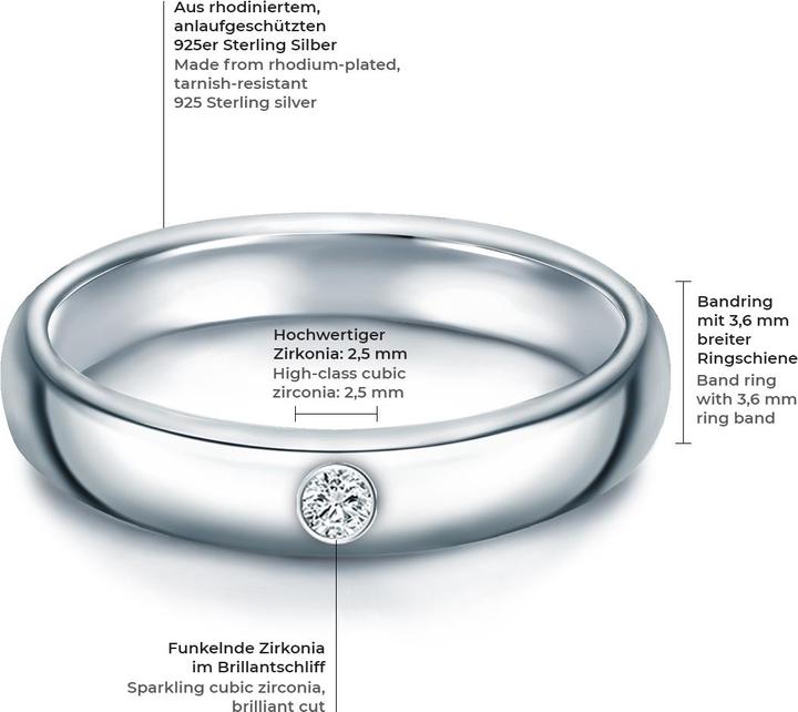 Immagine prodotto Trilani Donna Argento Zirconia argento - 4216 (54, 925 Argento)