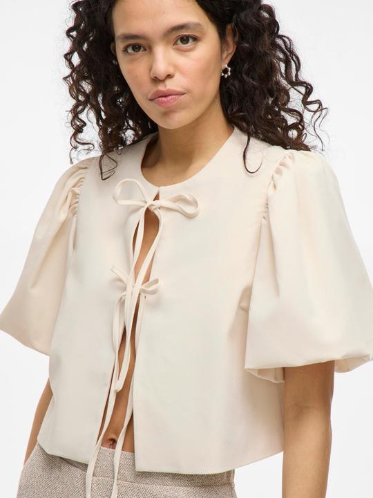 Actual product image Vila Top with short sleeves tied at the front (42)