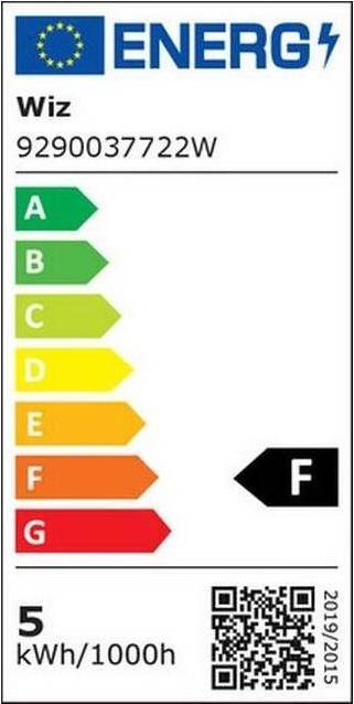 Label énergétique WiZ Spot (GU10, 4.70 W, 345 lm, 2 x, F)