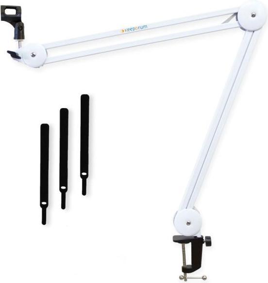 Produktbild RØDE Podcaster mit Mikrofonarm Weiss mit Spinne